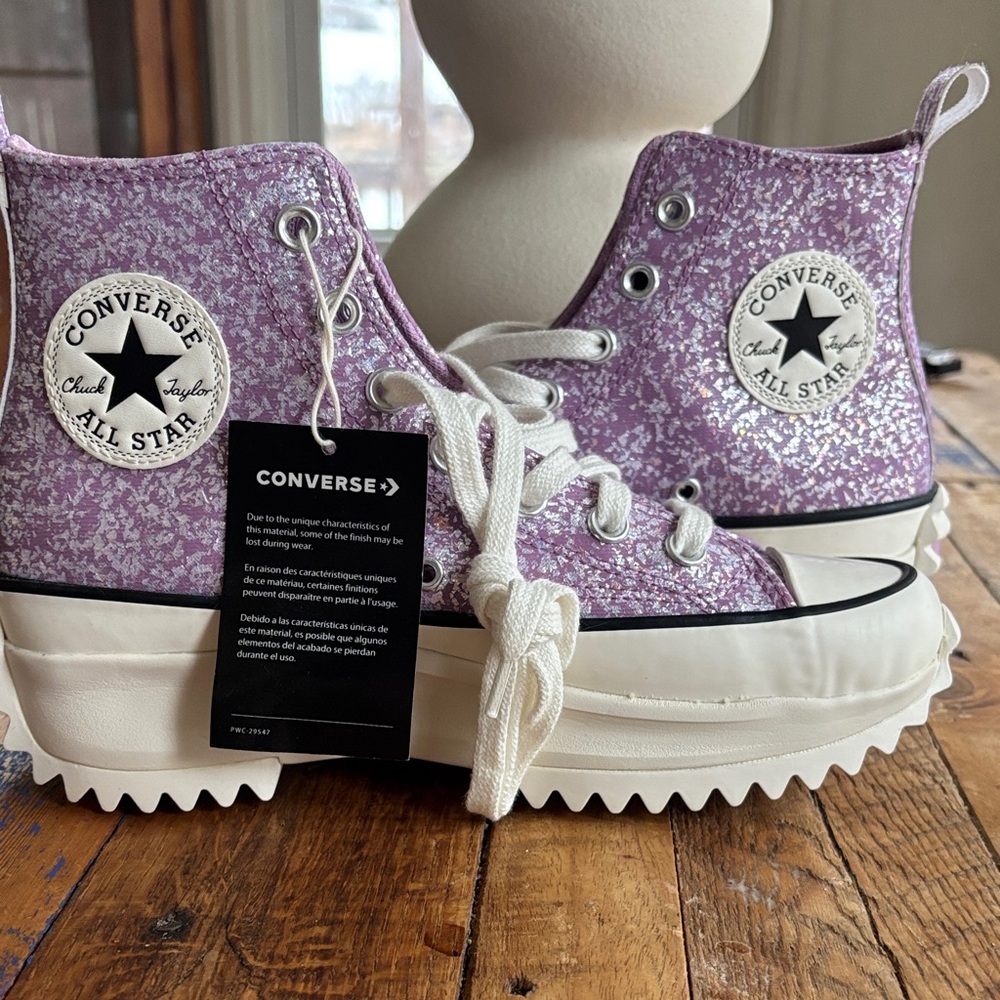 Converse Lavender High-Top Sneakers